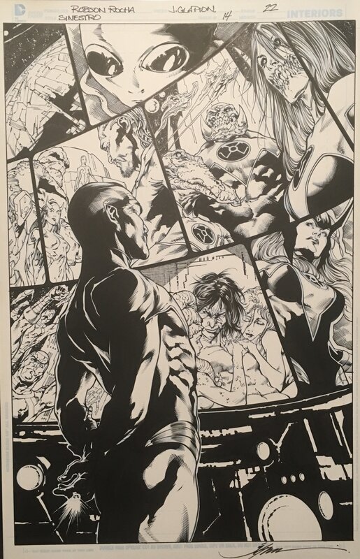 Sinestro N52 par Robson Rocha, Jonathan Glapion - Planche originale