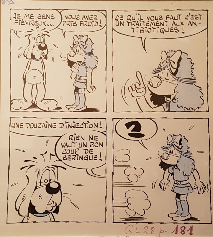 Henri Dufranne, Planche de Gai-Luron - Comic Strip