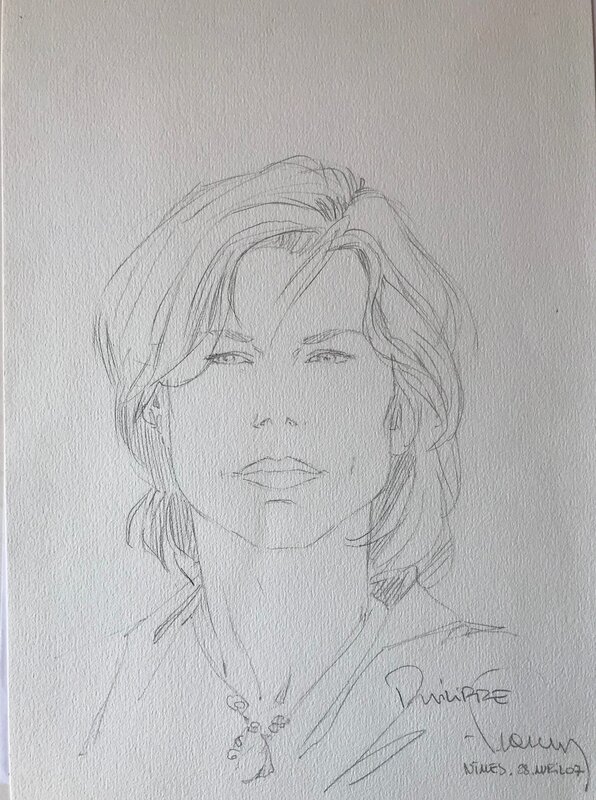 Philippe Francq, Largo Winch - protrait de femme - Sketch