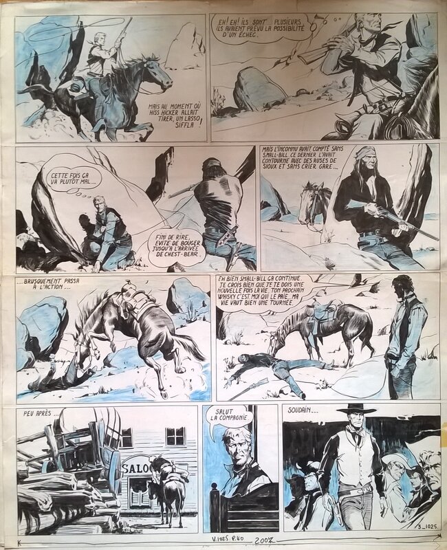 Roland Fleuri, Jean Sanitas, Le cheval borgne de Hiss Hicker - Planche originale