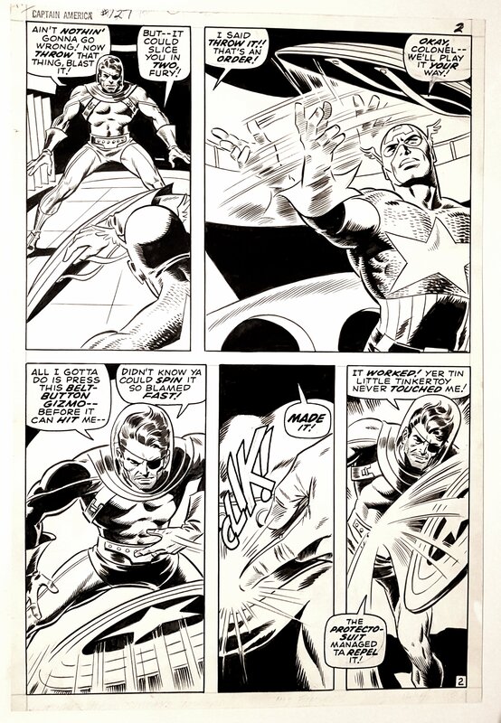 Captain America vs Nick Fury by Gene Colan, Wally Wood - Comic Strip