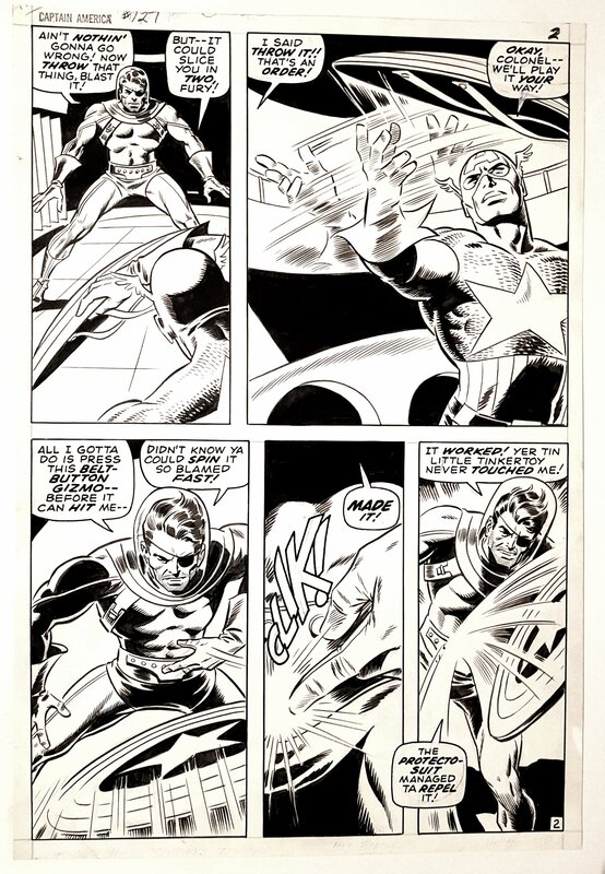 Gene Colan, Wally Wood, Captain America vs Nick Fury - Planche originale