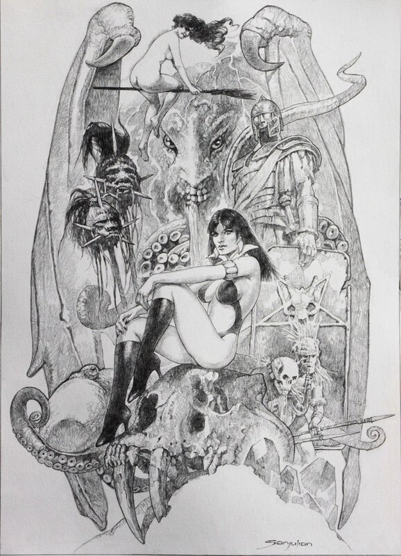 Vampirella par Manuel Sanjulián - Illustration originale