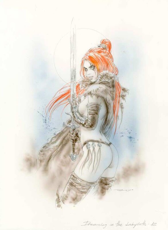 Luis Royo, Dreaming in the labyrinth - Illustration originale