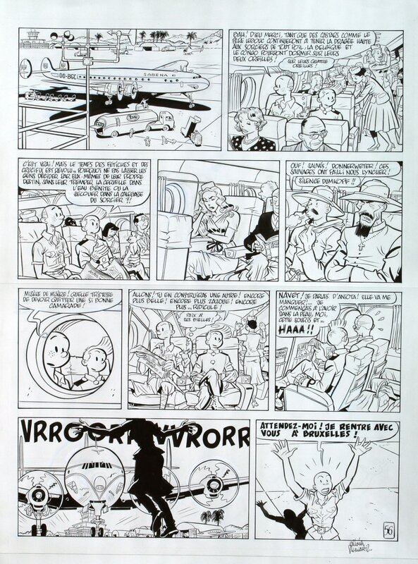 Aniota - Spirou – Schwartz - Planche originale