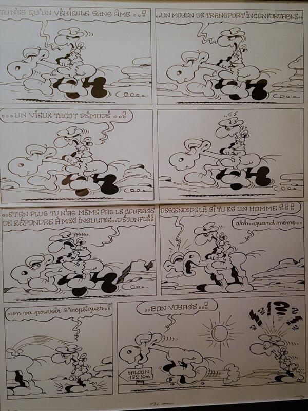 Jean-Claude Poirier, Planche originale de HORACE, CHEVAL DE L'OUEST - Comic Strip