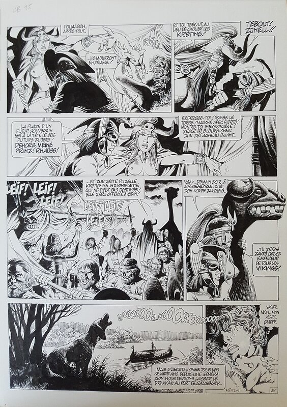 Jean-Yves Mitton, Chroniques Barbares tome 5 planche 21 - Planche originale