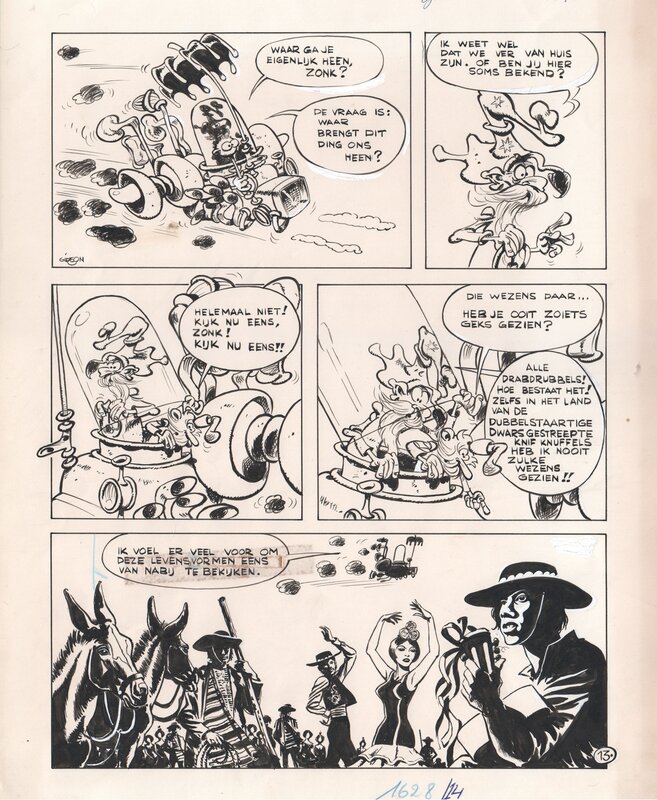 Zonk & Stronk par Gideon Brugman - Planche originale