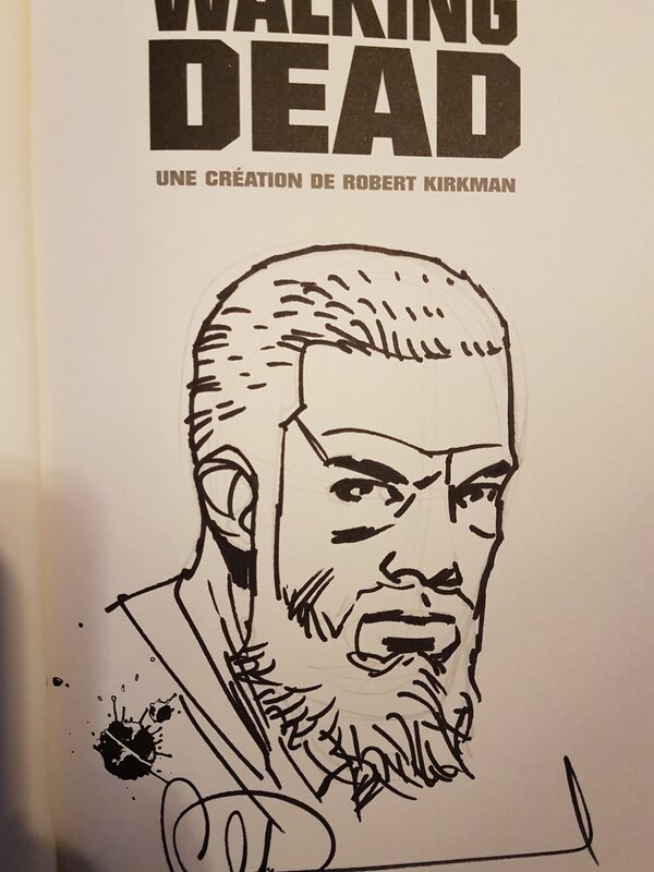 Dédicace de Adlard dans Walking Dead tome 28 - Sketch