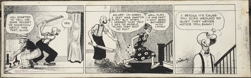 Frank Willard, MOON MULLINS - Un strip de 1939 - Planche originale