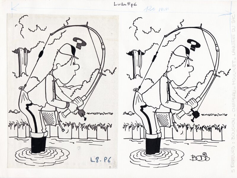 Jeu pêcheur by Bodis - Original art