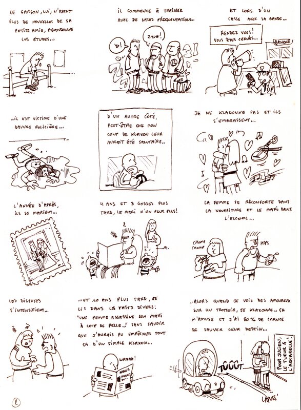 Story-Board ados par Lapuss' - Planche originale