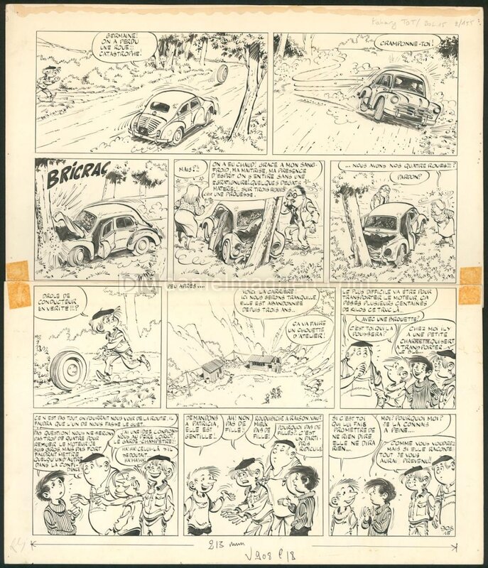 Jean Tabary, Totoche - Le Bolide Page 15 - Planche originale