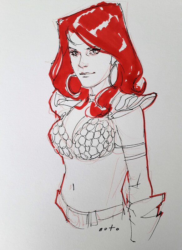 Red Sonja by Phil Noto - Sketch