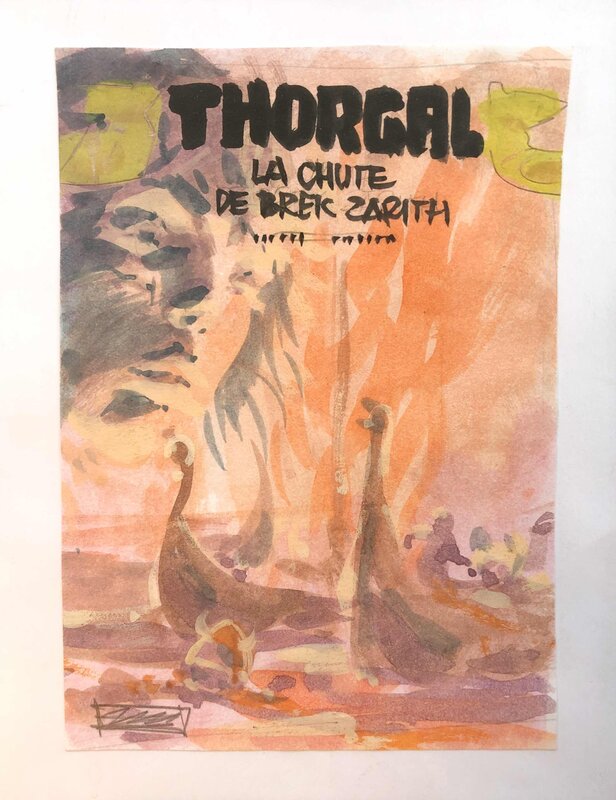 Grzegorz Rosinski, Jean Van Hamme, Thorgal 6 - La chute de Brek Zarith - coverture - Original Cover