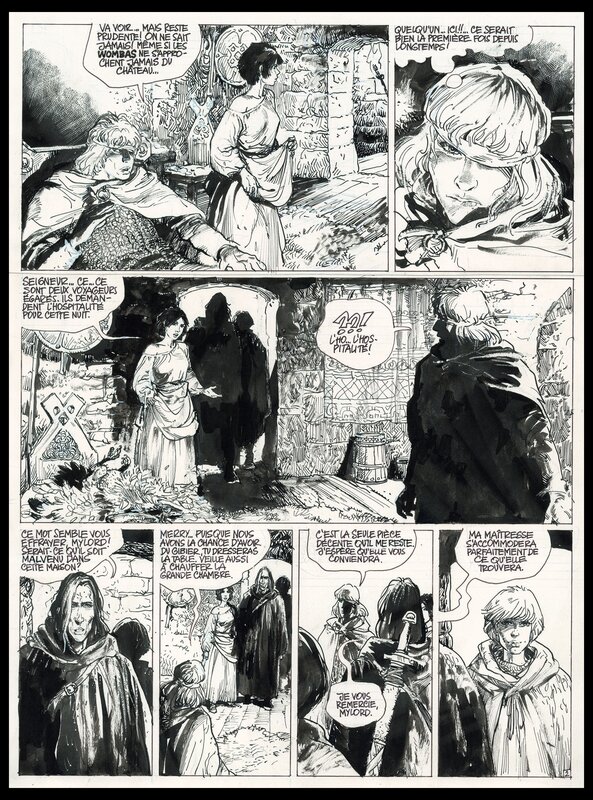 1995 - Complainte des landes perdues - Dame Gerfaut - Rosinski - Planche originale