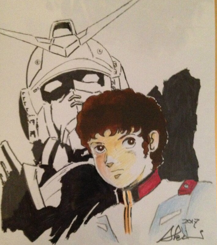 Dédicace Akihiro Kanayama : Armuro Rei (Gundam) - Sketch