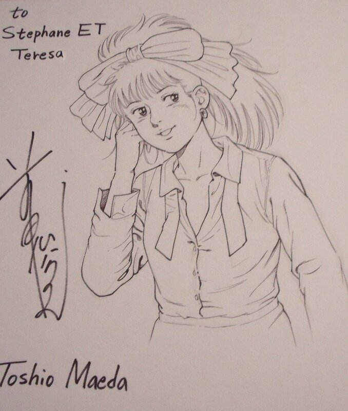 Toshio Maeda, dédicace La Blue Girl - Sketch