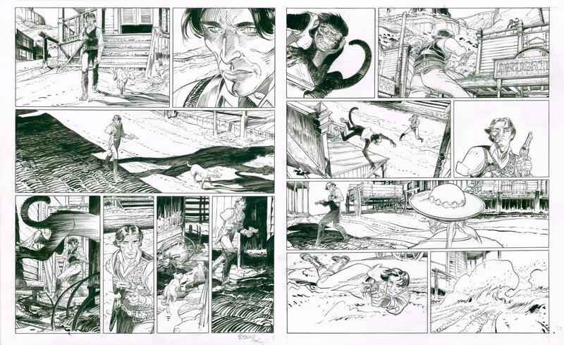 Boucq - Bouncer - T5 Double Planche P34 & P35 by François Boucq, Alejandro Jodorowsky - Comic Strip