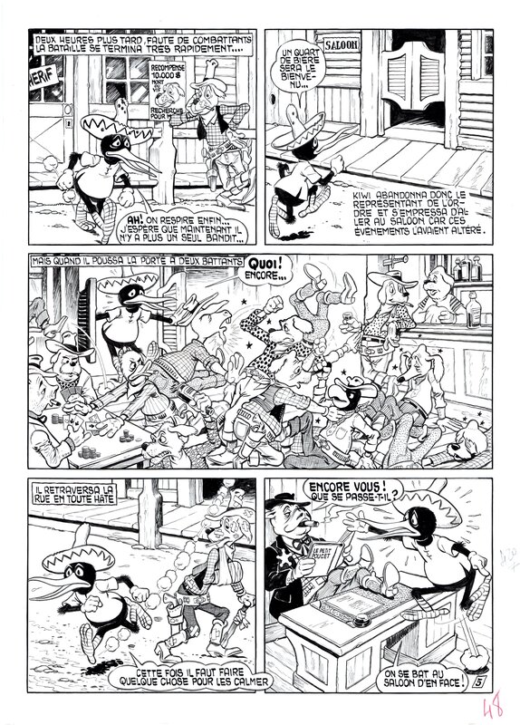 Kiwi au Texas 5 par Cézard - Planche originale
