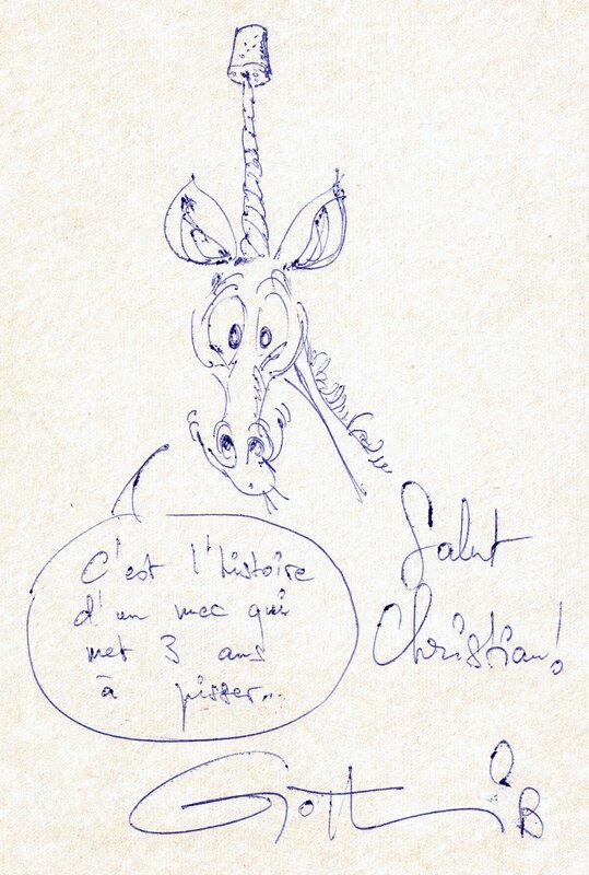 Licorne par Gotlib - Dédicace