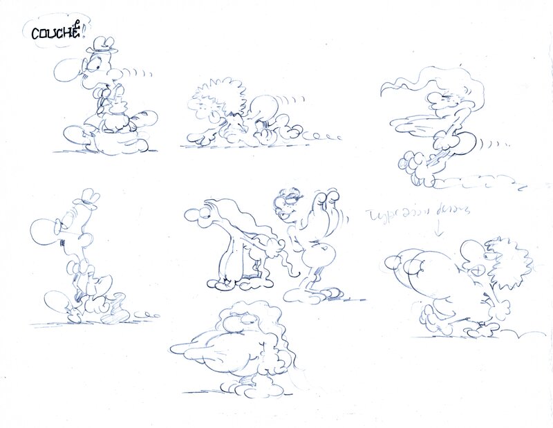 Croquis inédits par Jean-Claude Poirier - Œuvre originale