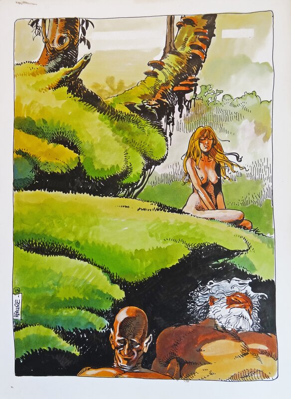 Michel Faure, Dieu, sa fille et l'homme - Original Illustration