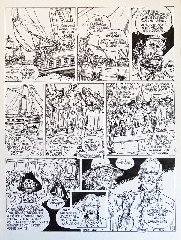 Michel Faure, Les pirates de l'océan indien - Planche originale