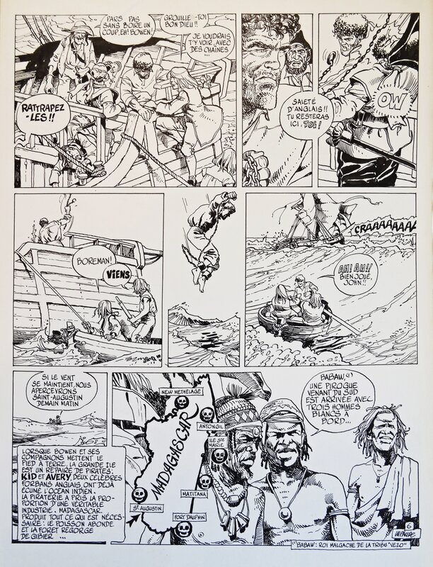 Michel Faure, Les pirates de l'océan indien - Planche originale