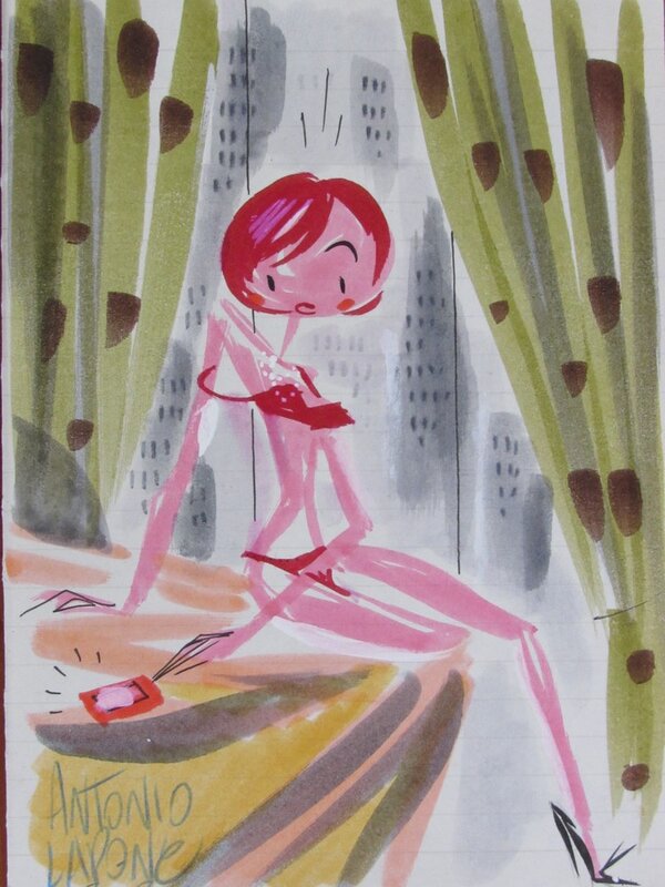 Antonio Lapone, Sentieri notturni su radio capital - Original Illustration