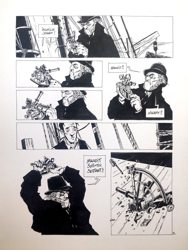 Moby Dick par Christophe Chabouté - Planche originale