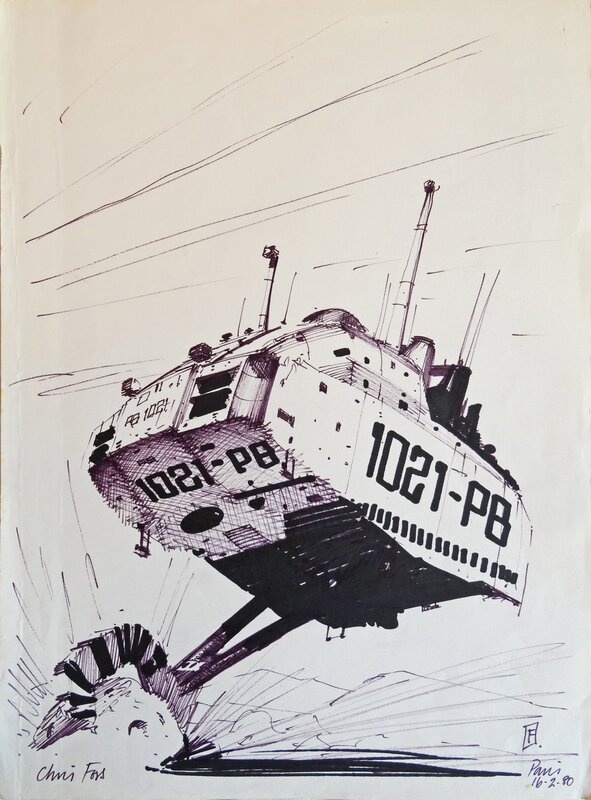 S-F by Chris Foss - Original Illustration