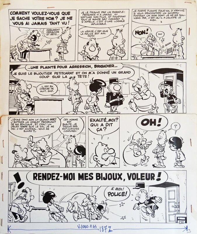 Greg, Les As - Quentin Gentil - Planche originale