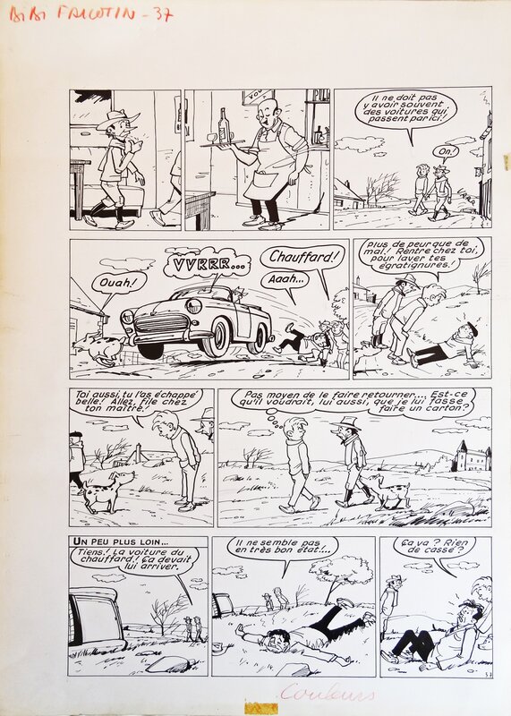 Bibi Fricotin par Pierre Lacroix - Planche originale