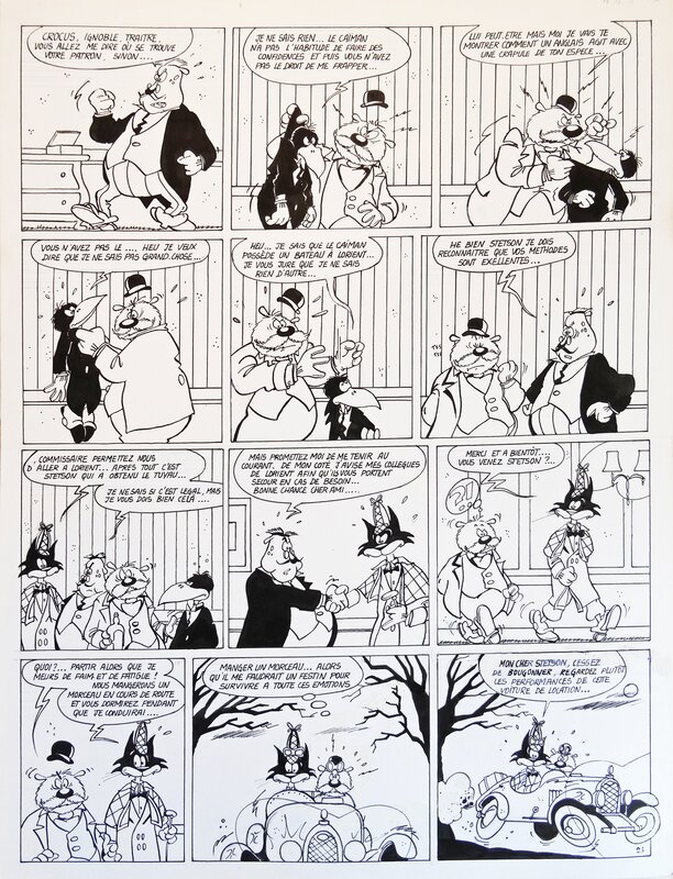 Cholms et Stetson par Jean-Louis Le Hir - Planche originale