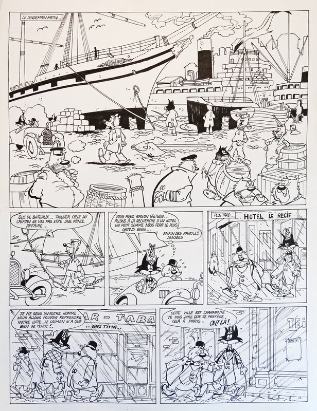 Cholms et Stetson par Jean-Louis Le Hir - Planche originale