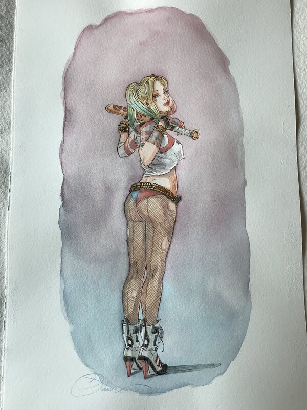 Harley Quinn par Paul Salomone - Illustration originale