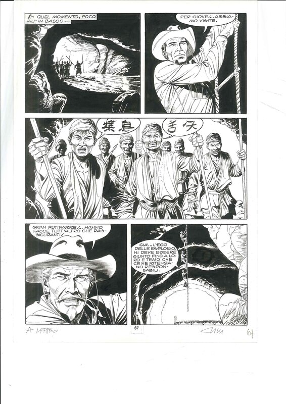 Tex Willer page par Claudio Villa, Claudio Nizzi - Planche originale