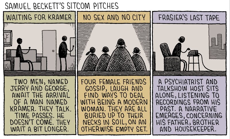 Tom Gauld, Samuel Beckett's sitcom pitches - Comic Strip