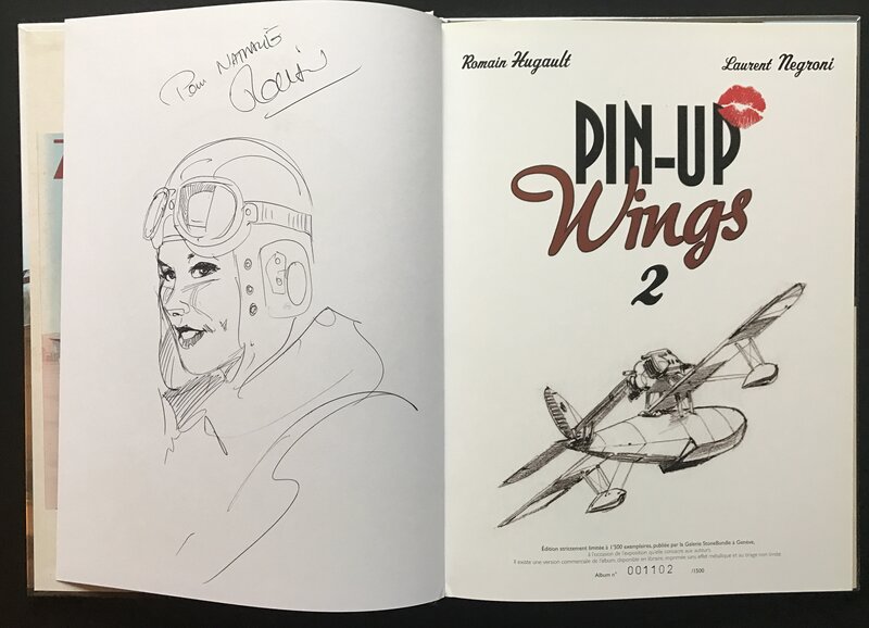 Romain Hugault, Pin up wings - tome 2 - Dédicace