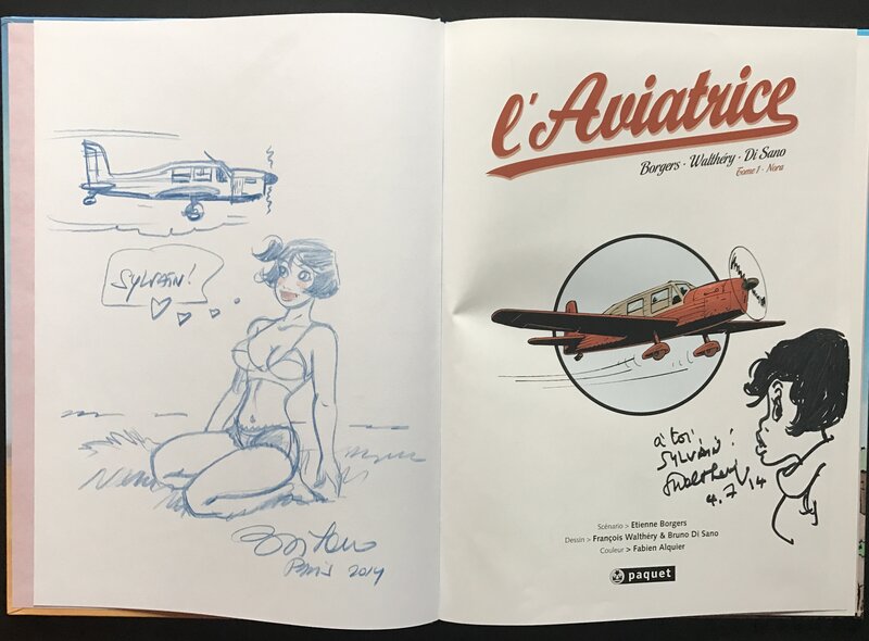 Bruno Di Sano, François Walthéry, L aviatrice - tome 1 - Sketch