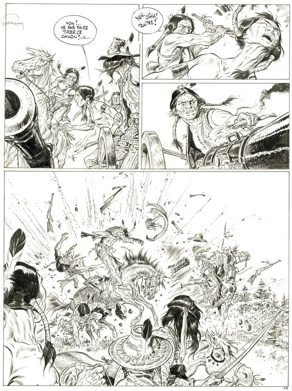 Hermann, Greg, Comanche-T6 Furie rebelle - Planche originale