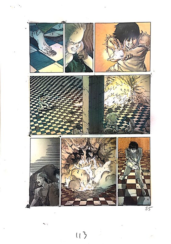 Akira Vol. 6 p.113 by Katsuhiro Otomo - Original art