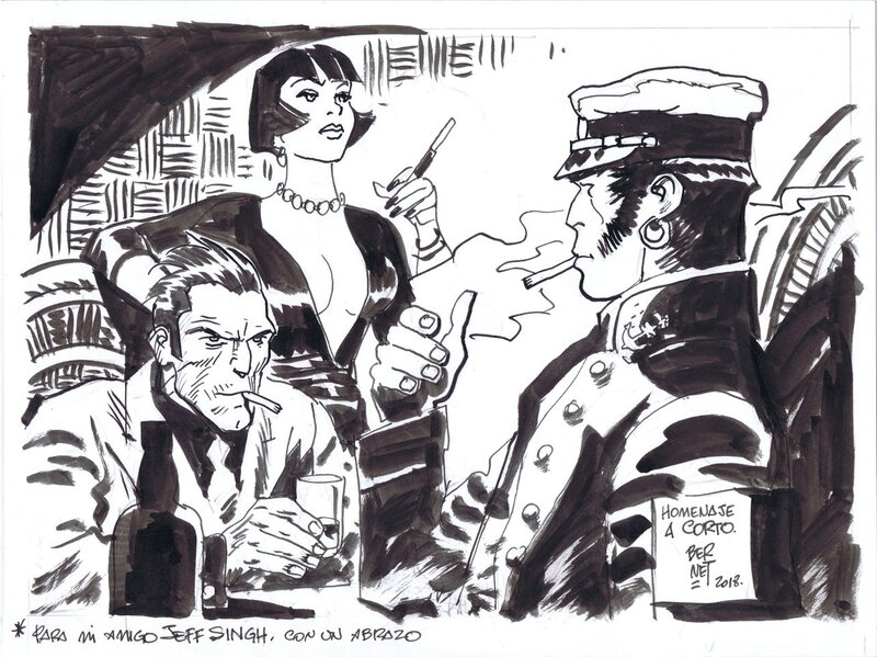 Corto Maltese commission by Jordi Bernet - Planche originale