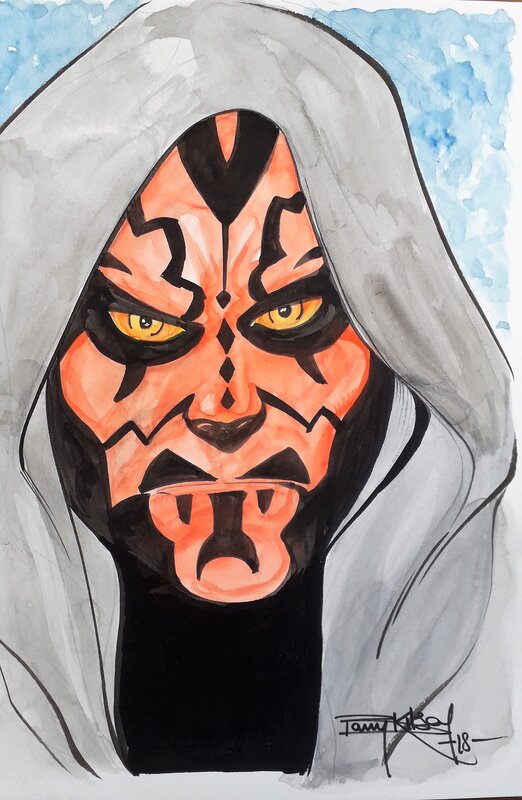 Dark Maul par Barry Kitson - Illustration originale