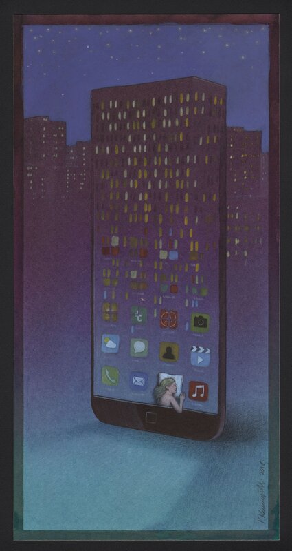 City Lights by Pawel Kuczynski - Original Illustration