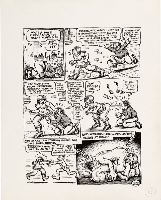 Bijou Funnies #4 page 5 by Robert Crumb - Illustration originale