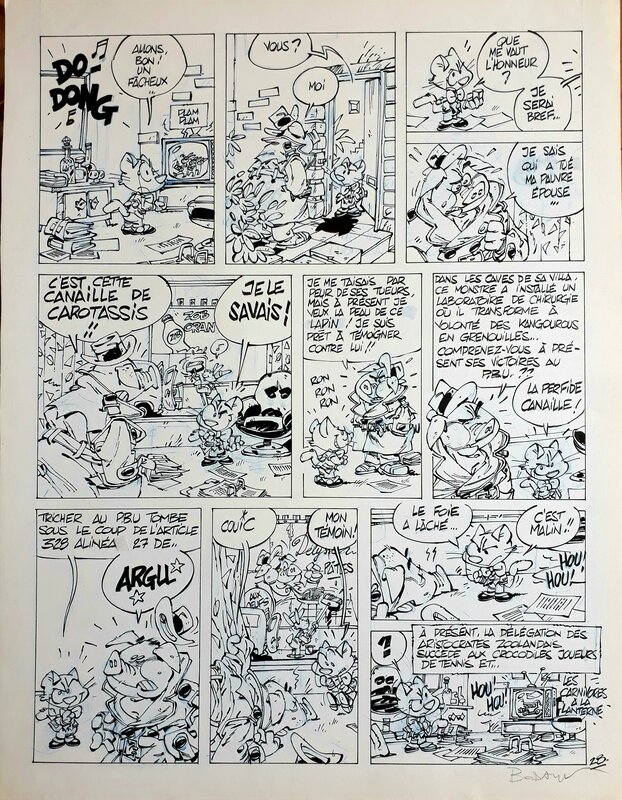 Denis Bodart, Yann, Raymond Macherot, Chaminou - L'affaire Carotassis - Comic Strip