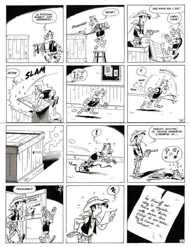 Michel Janvier, Le Ranch Maudit ,La Bonne Aventure - Série : LUCKY LUKE - Comic Strip