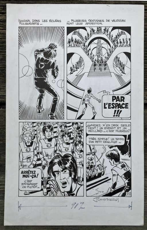 Jean-Claude Mézières, Pierre Christin, VALERIAN - Les Engrenages d'Uxgloa - 1969 - Planche originale